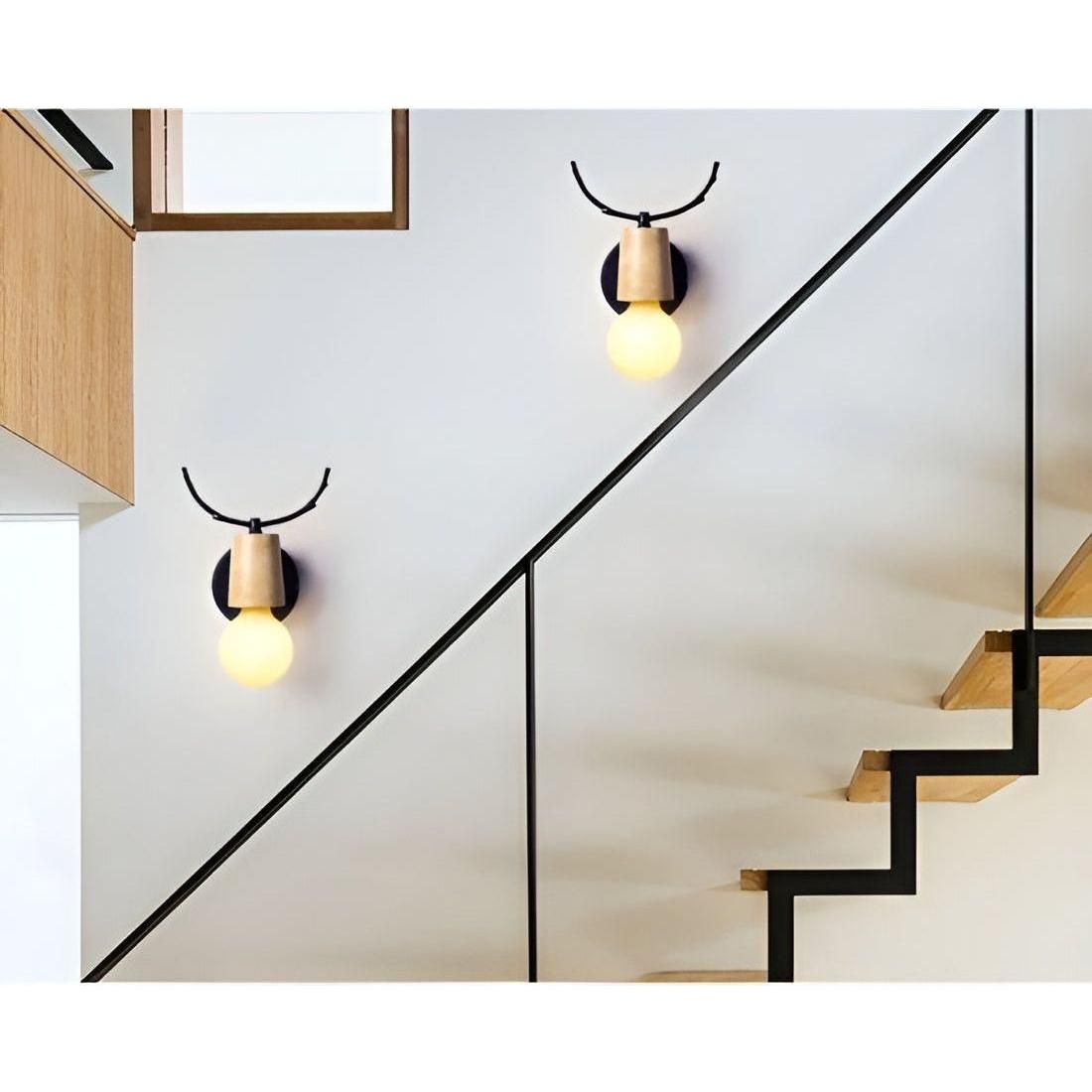 AntlerSpark Light - Nordisk Macaron Horn LED Vägglampa Carvallo