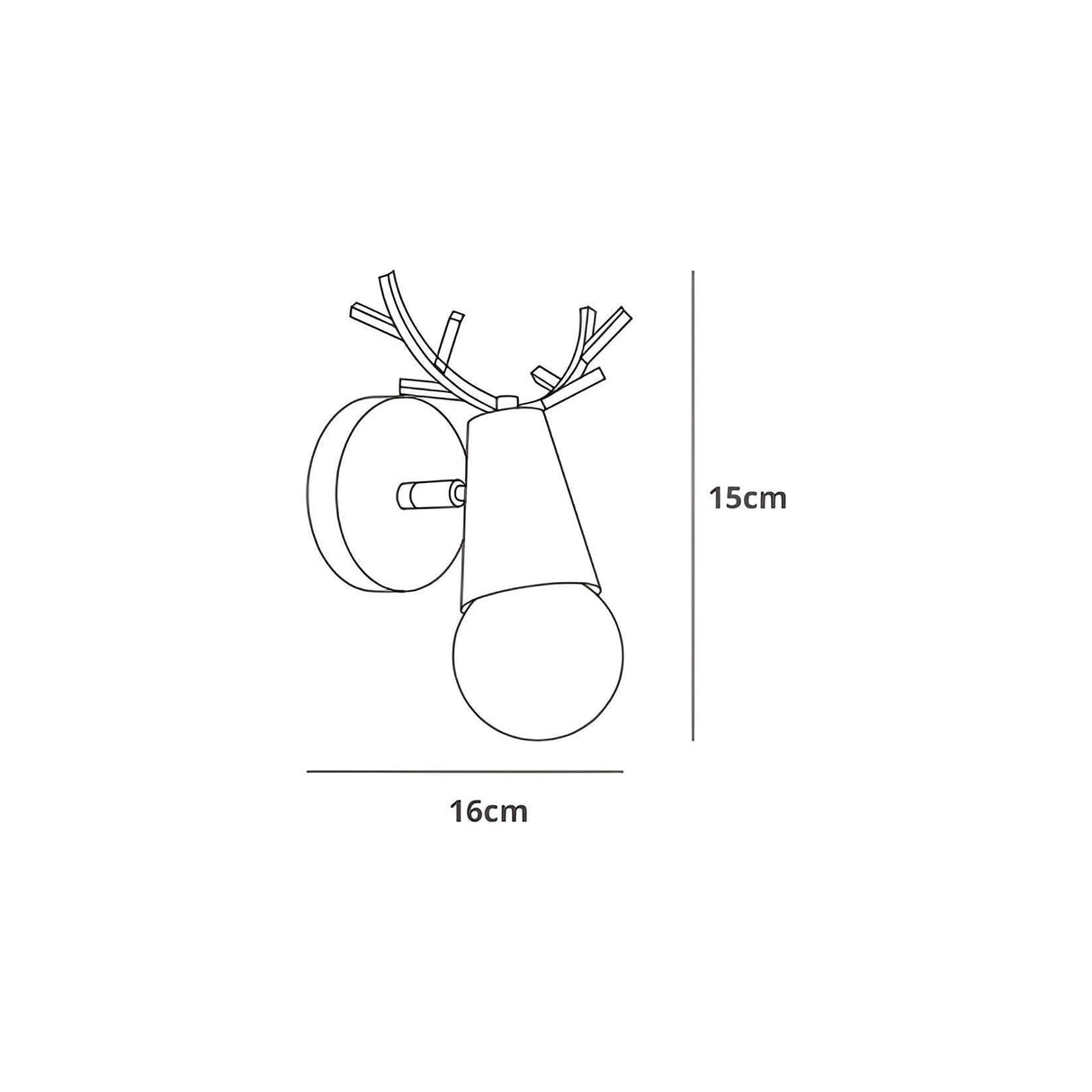 AntlerSpark Light - Nordisk Macaron Horn LED Vägglampa Carvallo