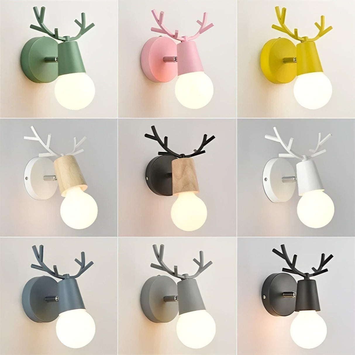 AntlerSpark Light - Nordisk Macaron Horn LED Vägglampa Carvallo