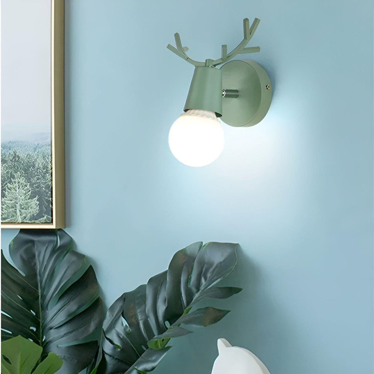 AntlerSpark Light - Nordisk Macaron Horn LED Vägglampa Carvallo