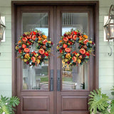 RusticLeaf - Charming artificial wreath for outdoor charm Carvallo