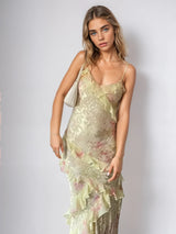 Dam Långklänning Romantisk Mesh för Fest Hemnix