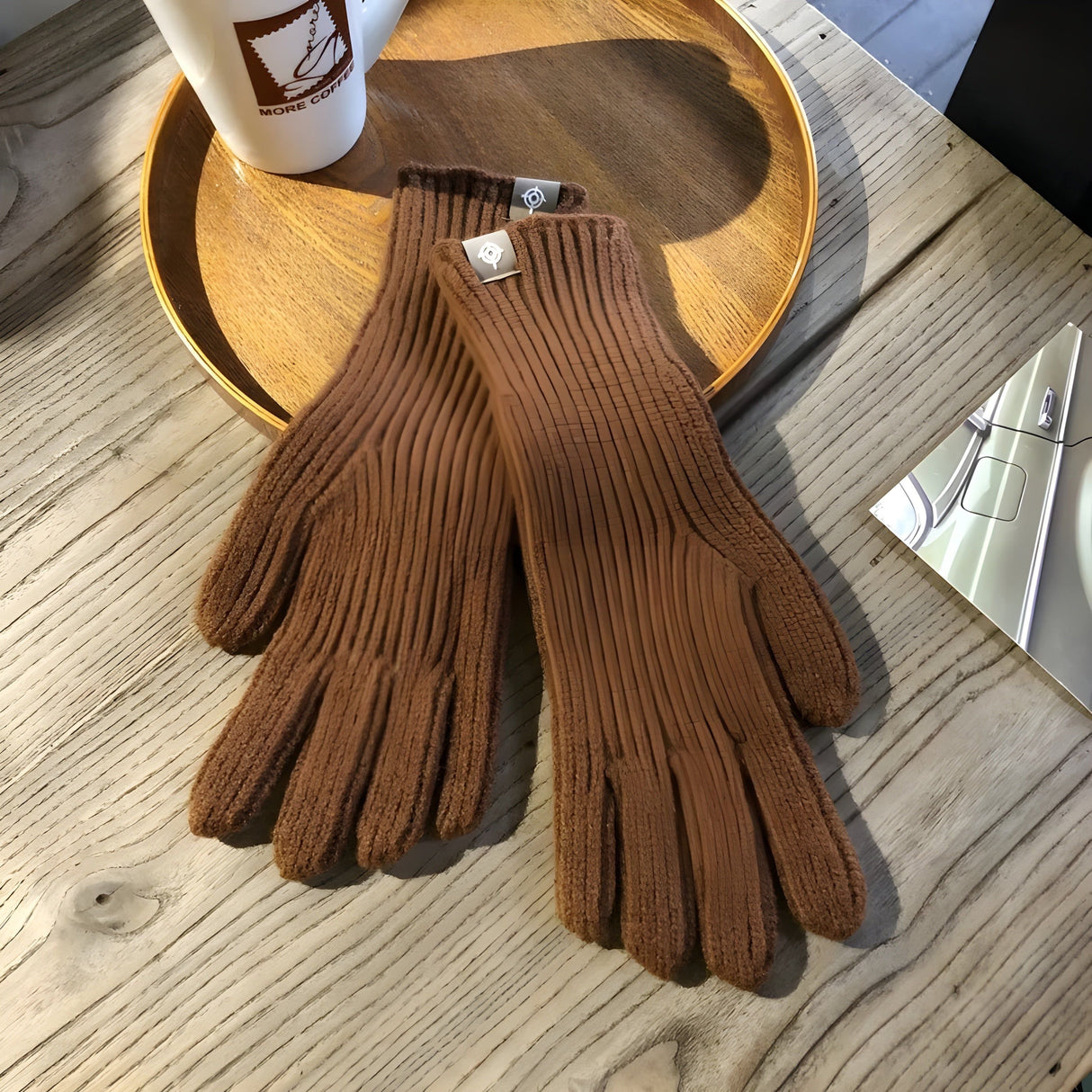 CozyTouch Handskar – Lätta stickade vinterhandskar i ull Carvallo