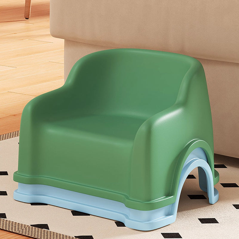 Modern glidformad barnpall - Minimalistisk PP låg sits med ryggstöd och armstöd MILA Sverige