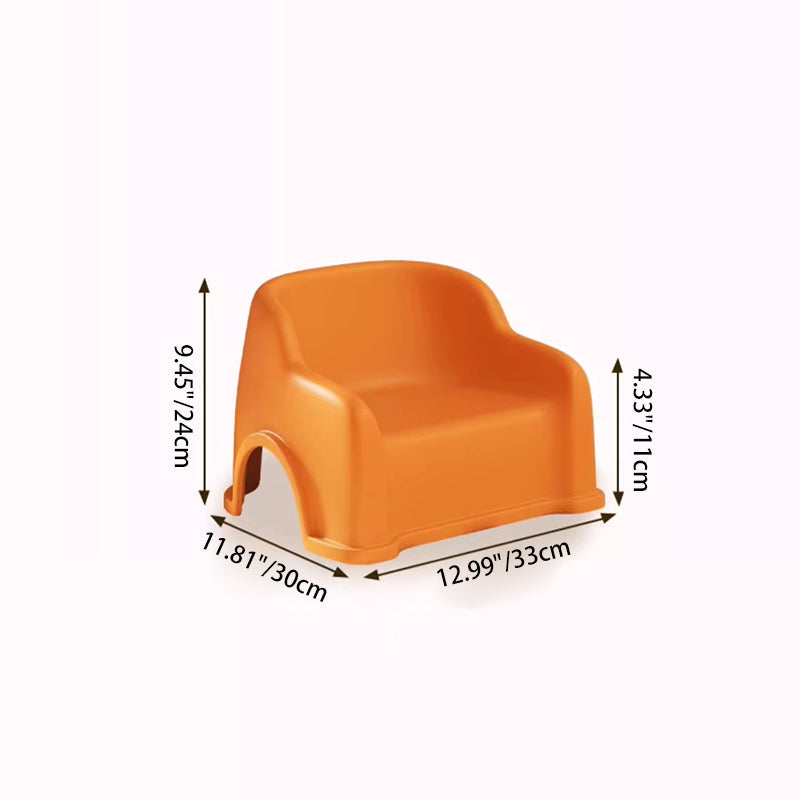 Modern glidformad barnpall - Minimalistisk PP låg sits med ryggstöd och armstöd MILA Sverige