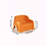 Modern glidformad barnpall - Minimalistisk PP låg sits med ryggstöd och armstöd MILA Sverige