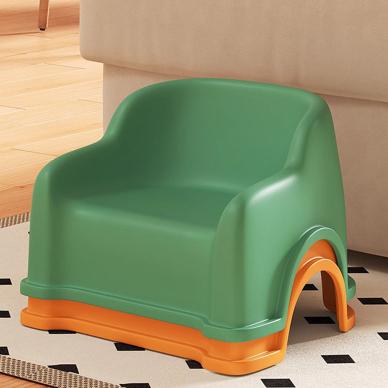 Modern glidformad barnpall - Minimalistisk PP låg sits med ryggstöd och armstöd MILA Sverige