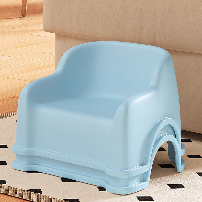 Modern glidformad barnpall - Minimalistisk PP låg sits med ryggstöd och armstöd MILA Sverige
