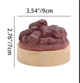 Modern LED-bordslampa – rund trä- och hartsdesign MILA Sverige