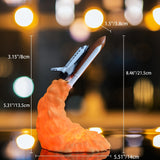 3D-tryckt raket LED-bordslampa – modern art déco-design MILA Sverige