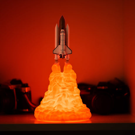3D-tryckt raket LED-bordslampa – modern art déco-design MILA Sverige