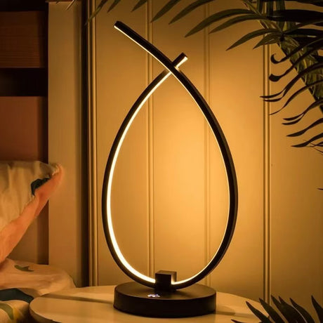 Twisted Water Drop LED-bordslampa – Modern Elegance, Serene Glow MILA Sverige