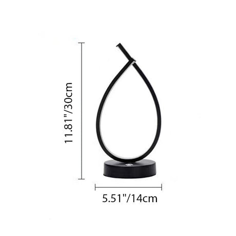 Twisted Water Drop LED-bordslampa – Modern Elegance, Serene Glow MILA Sverige