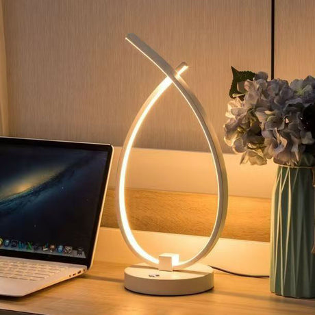 Twisted Water Drop LED-bordslampa – Modern Elegance, Serene Glow MILA Sverige