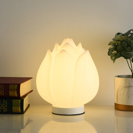 Creative Lotus Disk LED-bordslampa – Modern PE Base Design MILA Sverige