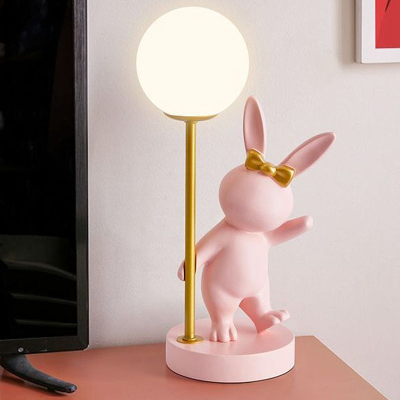 Söt kanin barnbordslampa - Keramik & Metall LED Nattlampa MILA Sverige