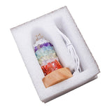 Art Deco Crystal LED-bordslampa – metallfot med flerfärgade ädelstenar MILA Sverige