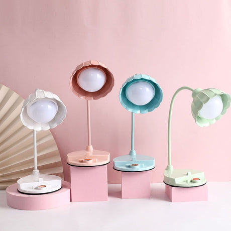 Uppladdningsbar Touch LED-bordslampa – Skandinavisk blomsterdesign MILA Sverige