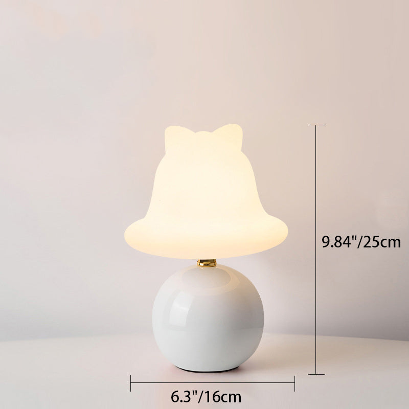 Minimalistisk keramisk USB LED-bordslampa – Elegant Globe Bell Design MILA Sverige