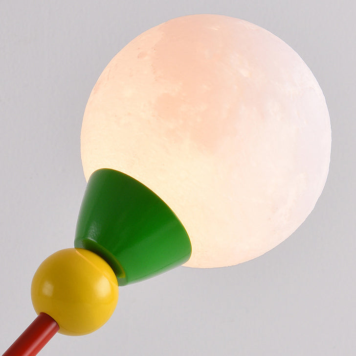 Snygg barnbordslampa med månmotiv - Modern arbetslampa med 1 ljuskälla MILA Sverige