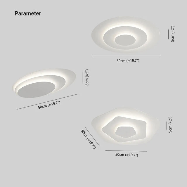 Modern vit akryl taklampa Carvallo