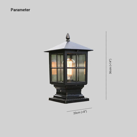 Utomhuslampa Svart Metall Pelarlampa Carvallo
