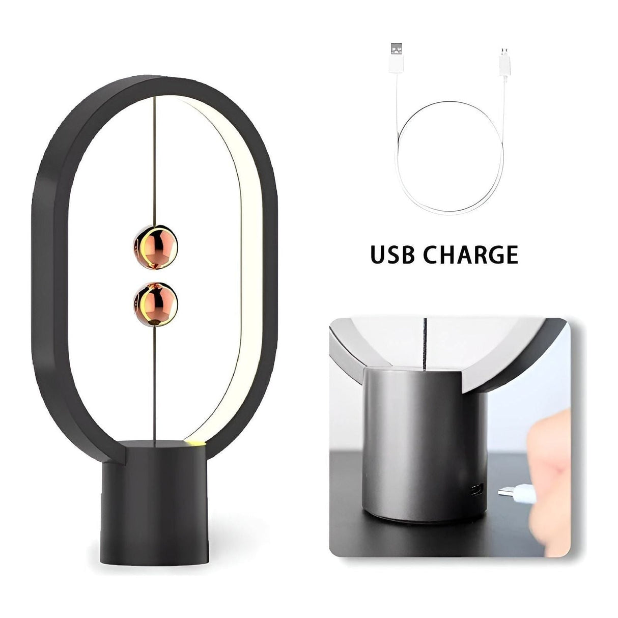 BalanceGlow Lampa - Dekorativ LED Mini Balance Nattlampa Carvallo