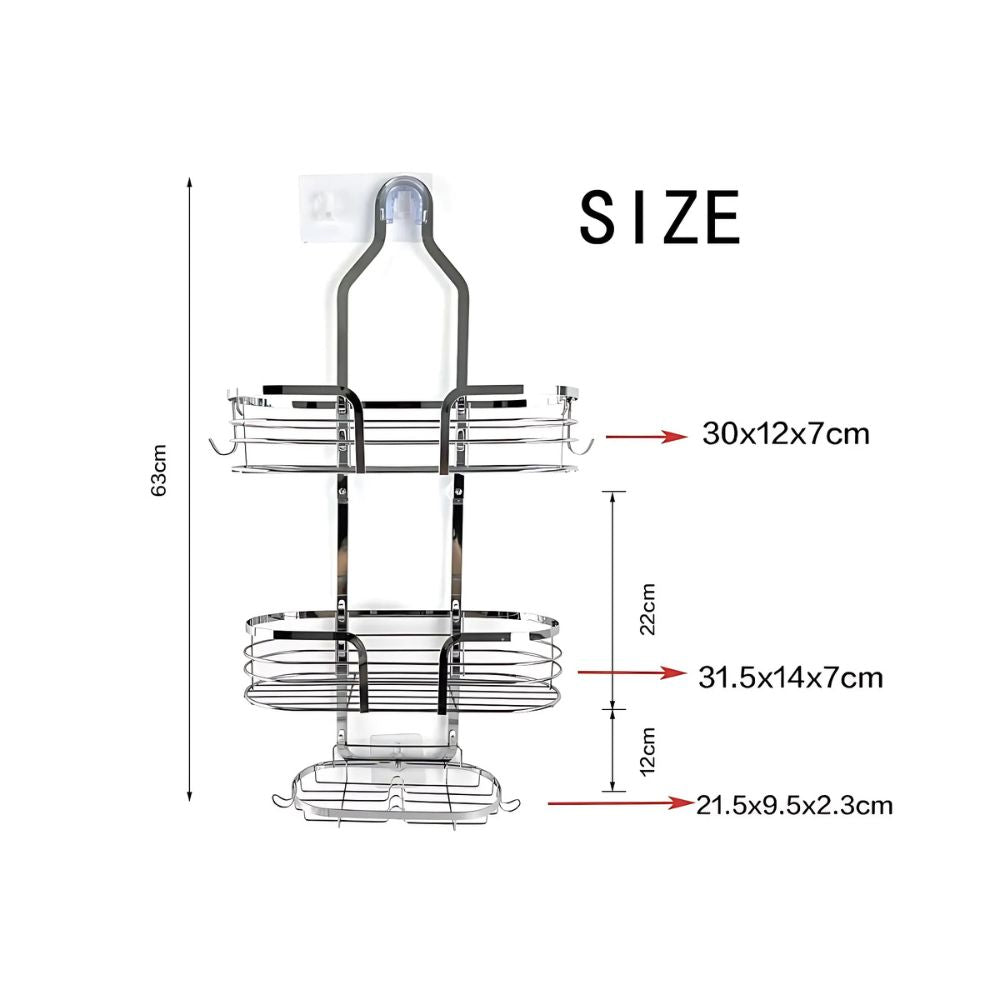Tre Lager Duschorganiser Caddy Carvallo