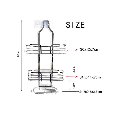 Tre Lager Duschorganiser Caddy Carvallo