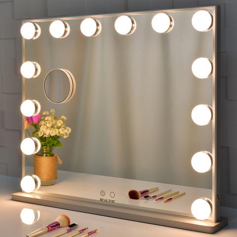 RoyaleGlow LED Makeup Mirror Lights – Dimbar & Justerbar 3-Färgers Sminkbelysning Carvallo