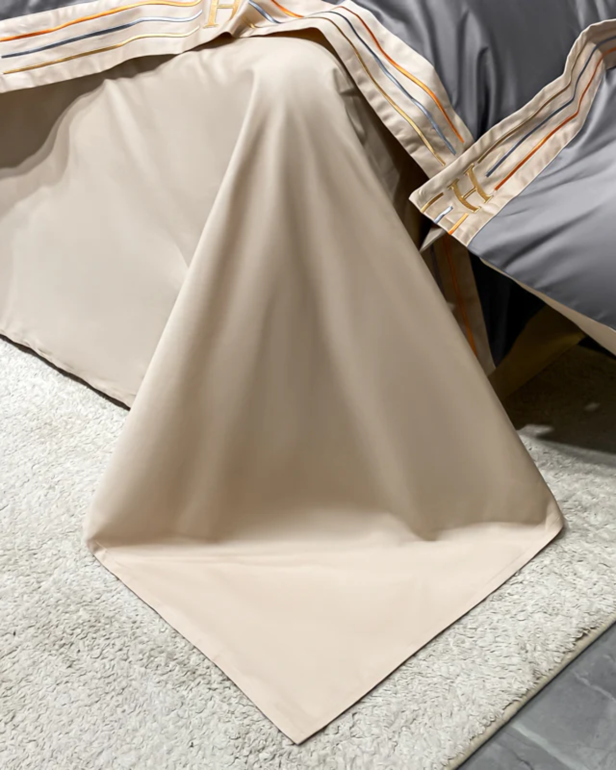 Carvallo Luxe – 4-delars bomulls-satin sängkläder med elegant broderi Carvallo