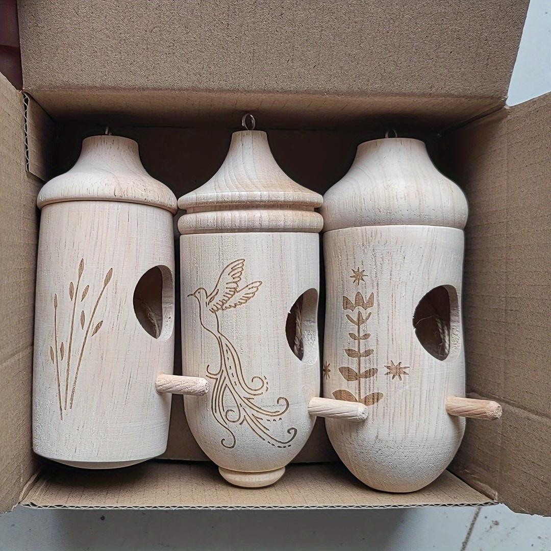 Trä Hängande Kolibri Boande Hus Set Carvallo