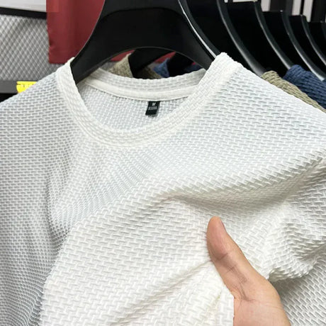 Herr T Shirt Kortärmad Andningsbart Material Träningströja-Herr T-shirts-Bellasverige-Vit-S-Hemnix