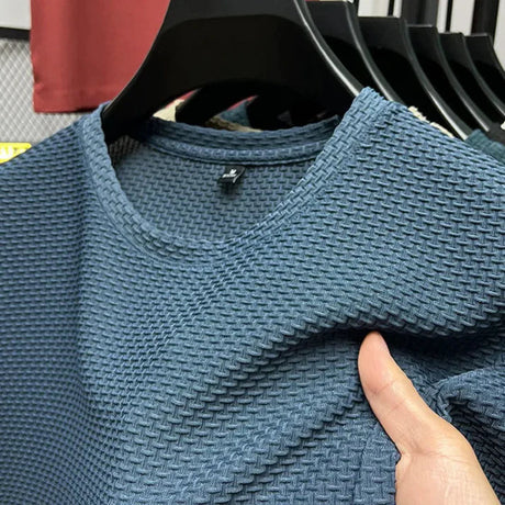 Herr T Shirt Kortärmad Andningsbart Material Träningströja-Herr T-shirts-Bellasverige-Blå-S-Hemnix