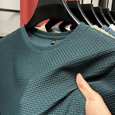 Herr T Shirt Kortärmad Andningsbart Material Träningströja-Herr T-shirts-Bellasverige-Mörkgrön-S-Hemnix