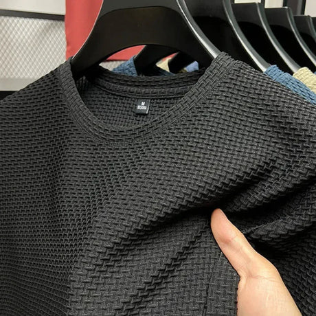 Herr T Shirt Kortärmad Andningsbart Material Träningströja-Herr T-shirts-Bellasverige-Svart-S-Hemnix