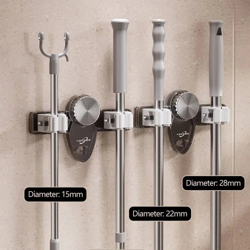 Sugväggorganisatör – Borrfri kvast- och mopphållare för enkel förvaring MILA Sverige