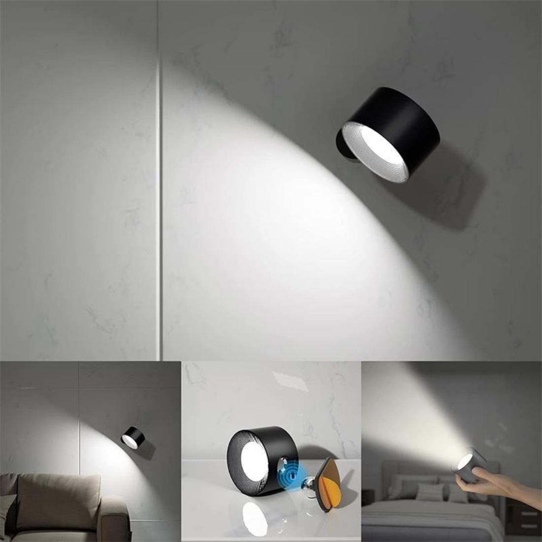 Vägglampa Trådlös Laddningsbar Modern LED Lampa Carvallo