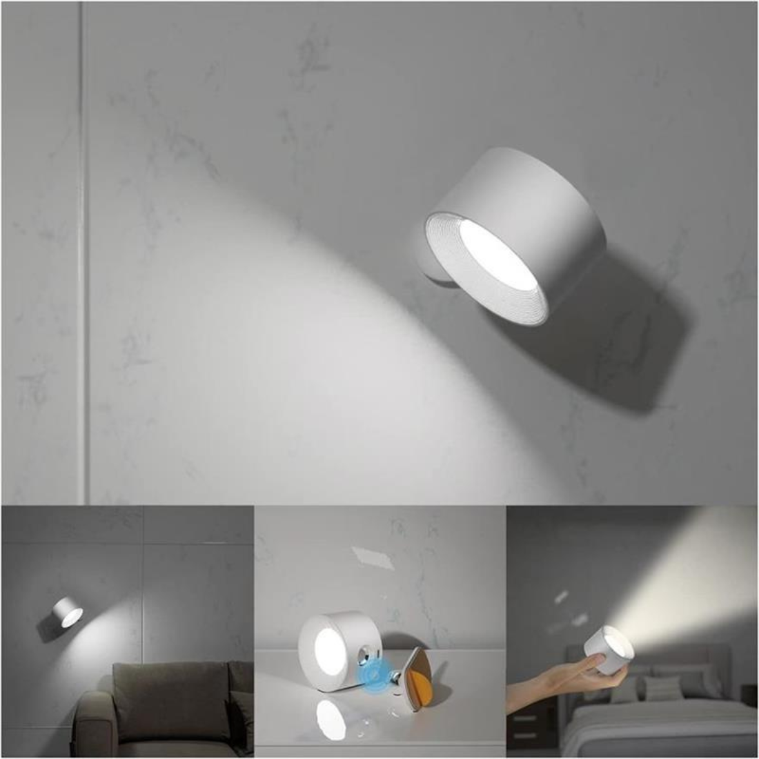 Vägglampa Trådlös Laddningsbar Modern LED Lampa Carvallo