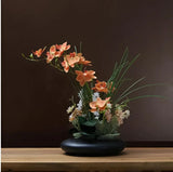 Modern Keramisk Duva Vases med Orkidé Fe Blomfigurer Carvallo