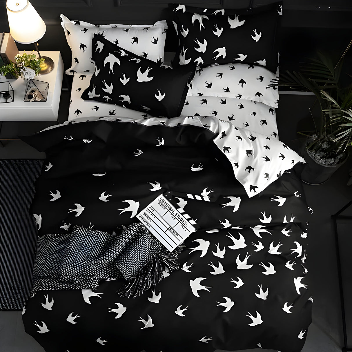 BlackBliss - Modernt Svart Sängklädesset Carvallo