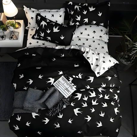 BlackBliss - Modernt Svart Sängklädesset Carvallo