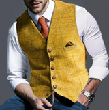 Herr Västar Rutig Stilren Polyester