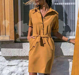 Damklänning Elegant Vårstil 100% Polyester Smickrande Silhuett