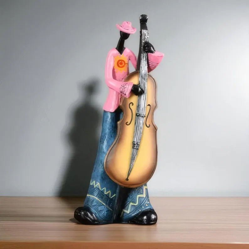 Väggkonst Resin Jazzmusiker Skulptur Carvallo