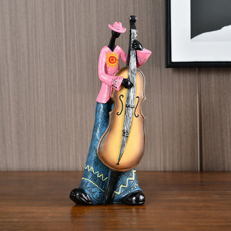 Väggkonst Resin Jazzmusiker Skulptur Carvallo