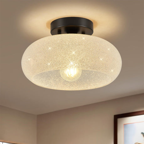 Taklampa Glas Modern Semi Flush Armatur Carvallo