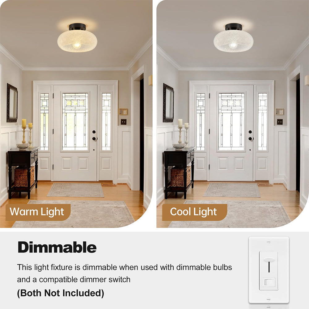 Taklampa Glas Modern Semi Flush Armatur Carvallo