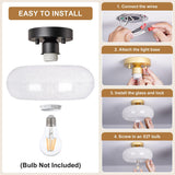 Taklampa Glas Modern Semi Flush Armatur Carvallo