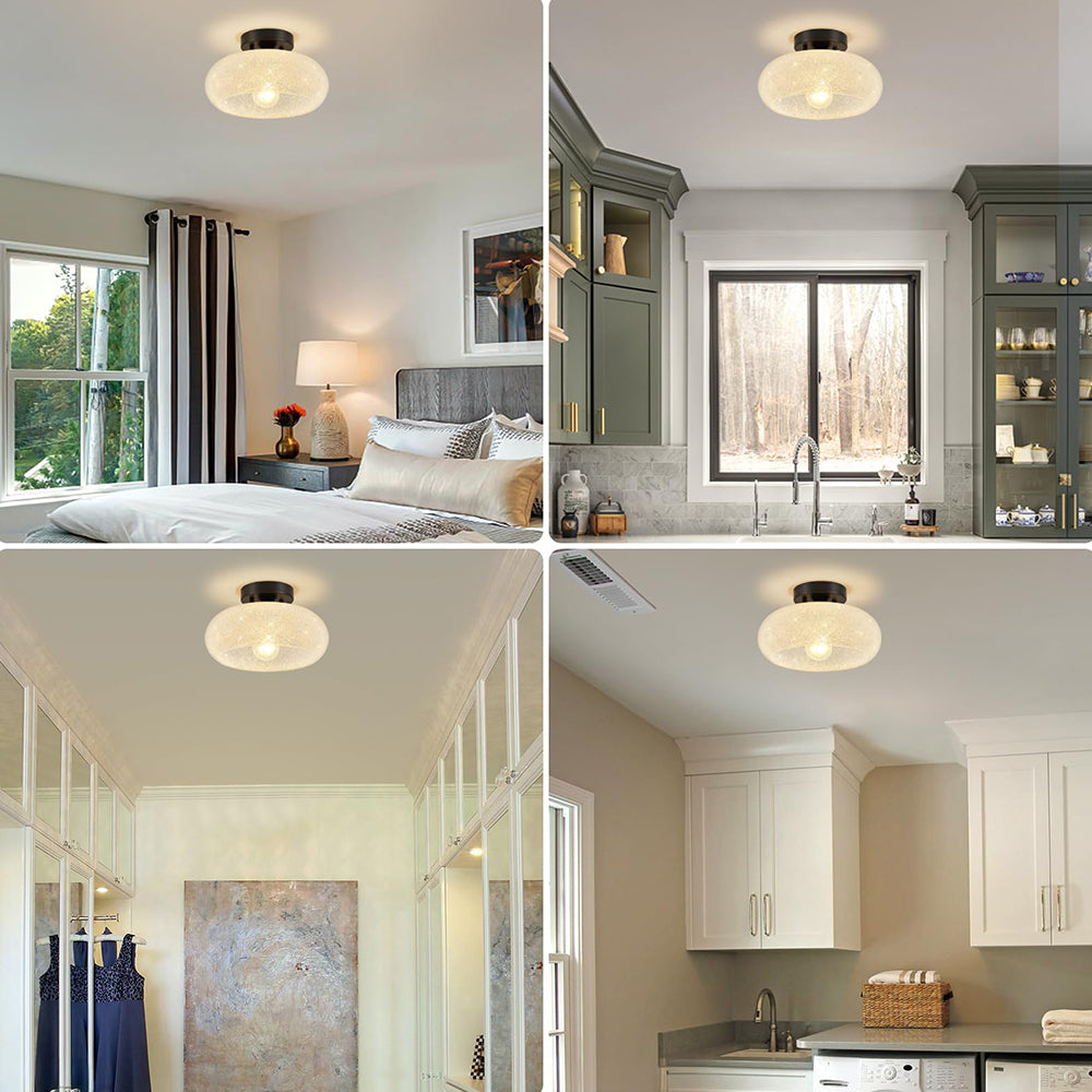 Taklampa Glas Modern Semi Flush Armatur Carvallo